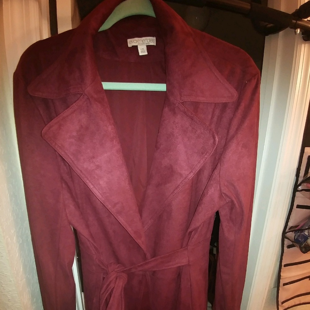 Burgundy coat